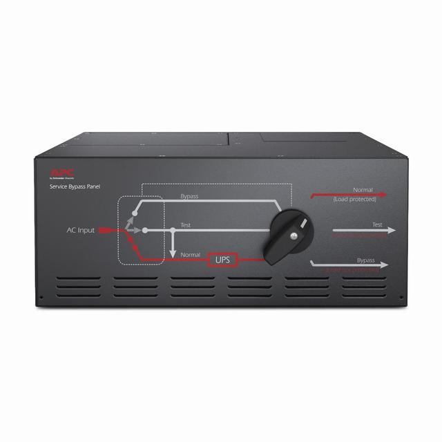 Panel obejścia serwisowego APC — 230 V; 125 A; wejście podłączone na stałe; wyjście IEC-320 — (8) C1