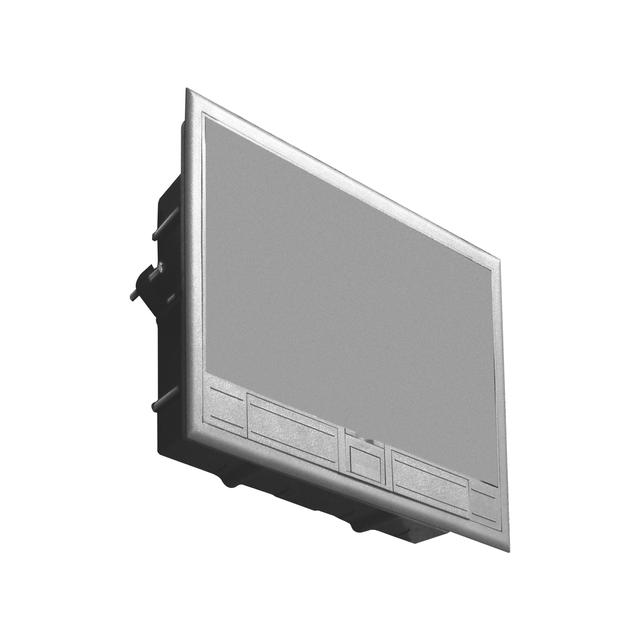 Puszka podłogowa na gniazda modułowe 8 x 45x45mm lub 16 x 22,5x45mm, pokrywa: stal nierdzewna, czarn