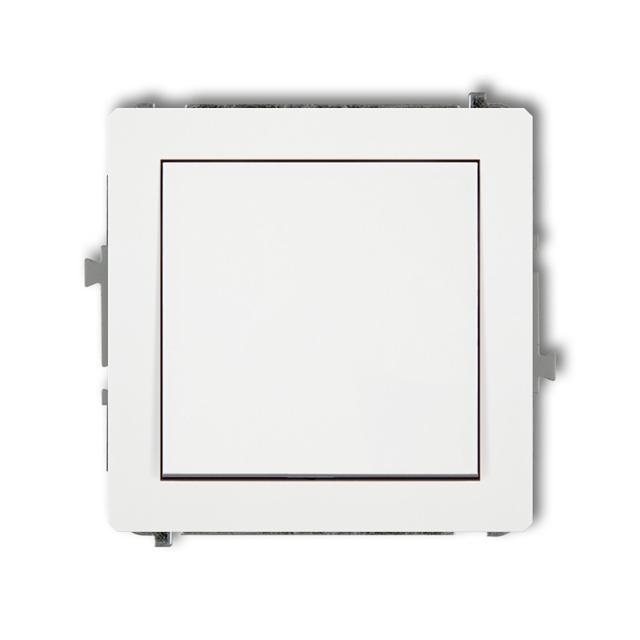 DECO Mechanizm łącznika zwiernego, jednobiegunowego (jeden klawisz, bez piktogramu) biały