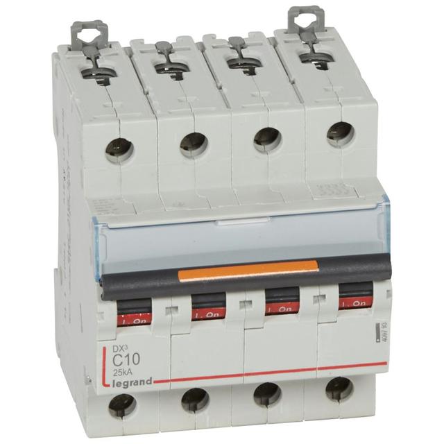 Wyłącznik Nadprądowy S324 C10 4P 10A 25Ka DX3 409793 LEGRAND