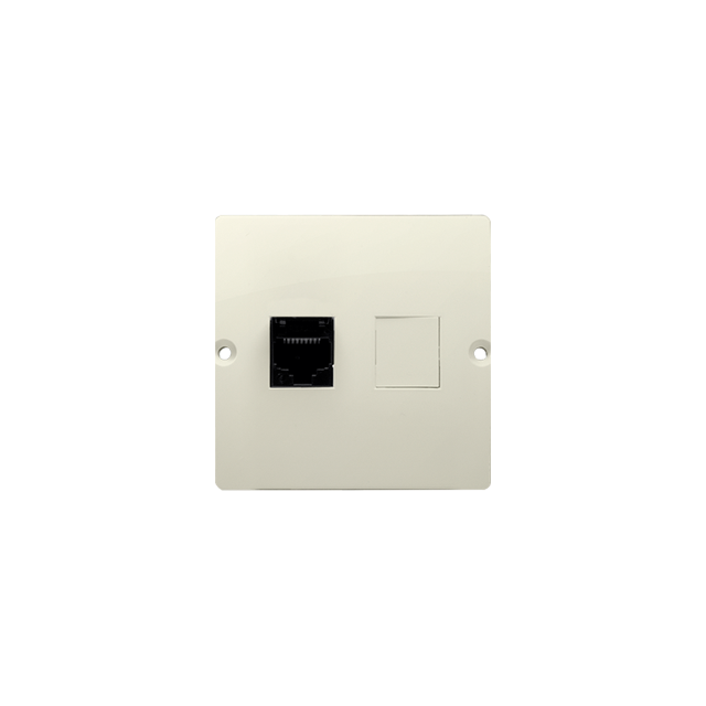 Simon Basic Gniazdo telefoniczne RJ12 Montaż gniazda na wkręty do puszki beż