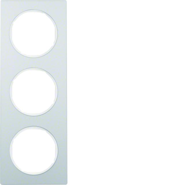 BERKER R.3 Ramka potrójna aluminium/biała 10132274 HAGER