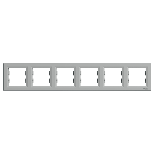 Asfora, ramka 6-krotna, pozioma, aluminium