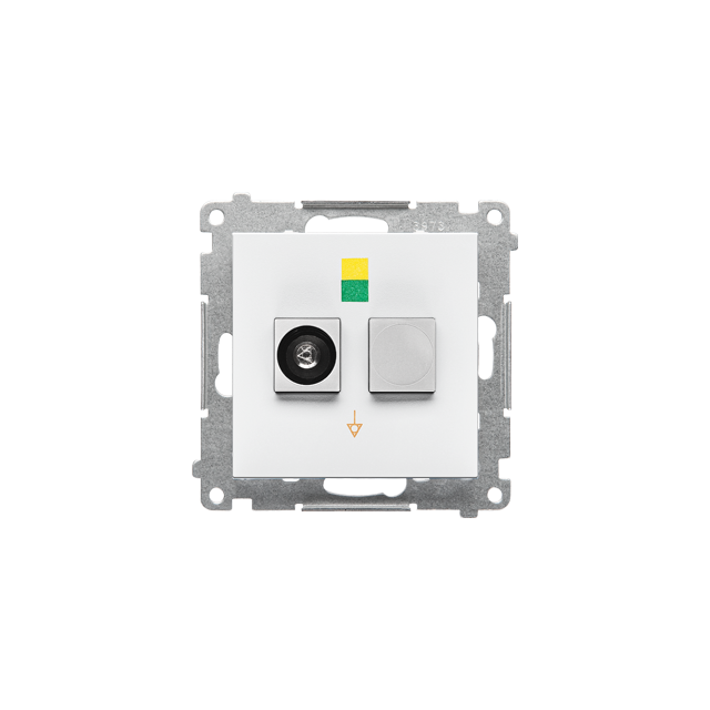 Simon 55 Gniazdo ekwipotencjalne pojedyncze Biały mat