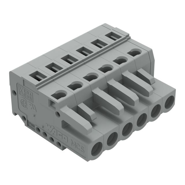 MCS-MIDI Classic gniazdo 6-bieg. szare raster 5 mm /50szt./ WAGO