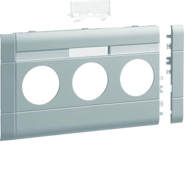 tehalit.WA Maskownica potrójna z polem opisowym ABS bezhalogenowy 120mm jasnosz. GB120317035 HAGER