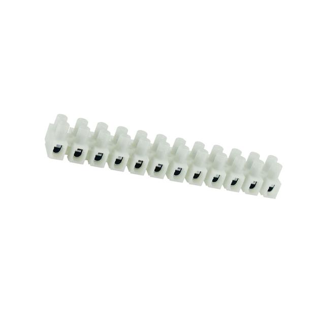 Listwa zaciskowa gwintowa 12‑torowa 6mm2 poliamidowa PA66 z podkładką biała LPA12‑6 89093110 SIMET