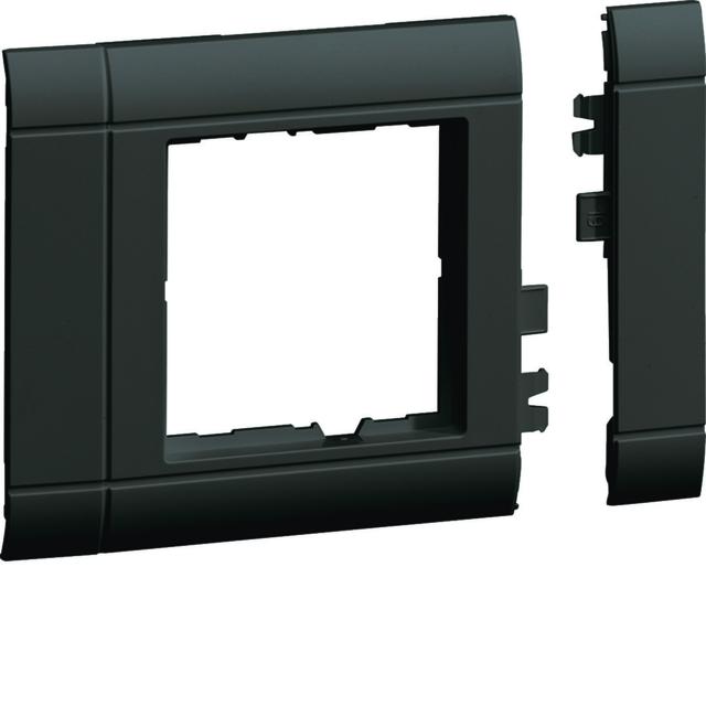 tehalit.WA Maskownica 80mm 1-kr 50x50mm PC-ABS bezhalogenowy czarny GR0800B9011 HAGER