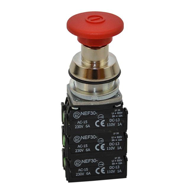 Przycisk NEF30-DR3X3Y/W3 czerwony W0-NEF30-DR 3X3Y/W3 C PROMET