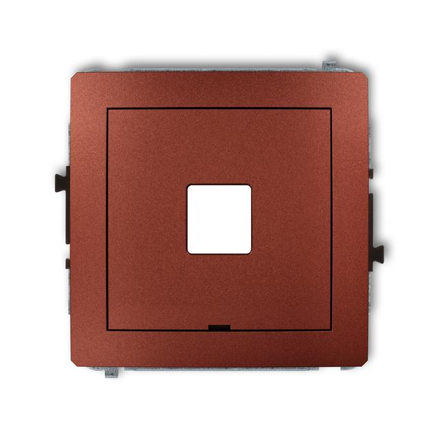 DECO Mechanizm gniazda multimedialnego pojedynczego bez modułu, bez pola opisowego (standard Keyston