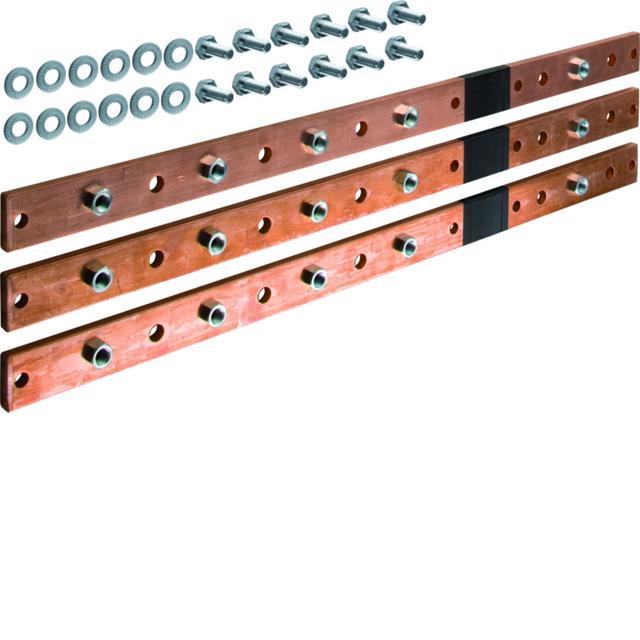 univers Szyna pozioma Cu do rozł. listwowych NH1/2/3 3-pol. 40x10mm (3 szt) UM04K HAGER