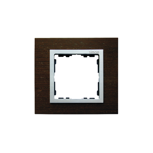 Simon 82 Nature Ramka 1-krotna Nature-drewno Wenge / pierścień aluminium mat 82917-65 KONTAKT