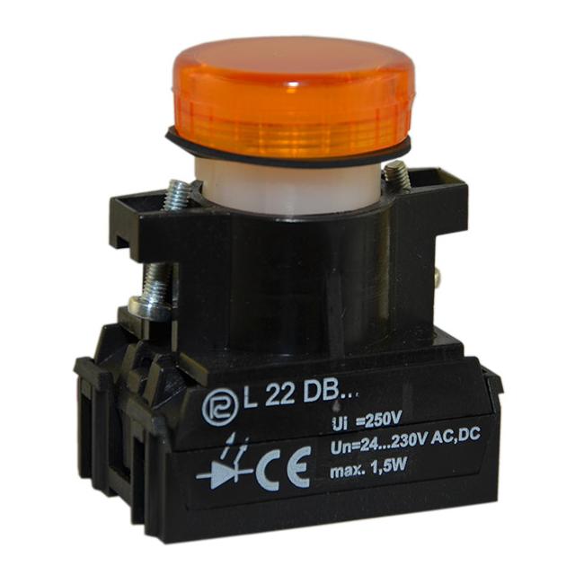 Lampka L22D 24V-230V żółta