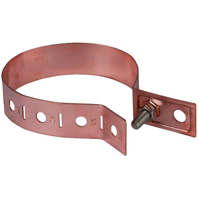 Obejma RV do rur spustowych 60-150 mm, Cu