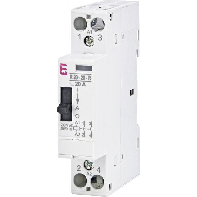 Stycznik modułowy ze sterowaniem ręcznym 20A 2Z 1M 2P R 20-20-R-230V AC 002464040 ETI