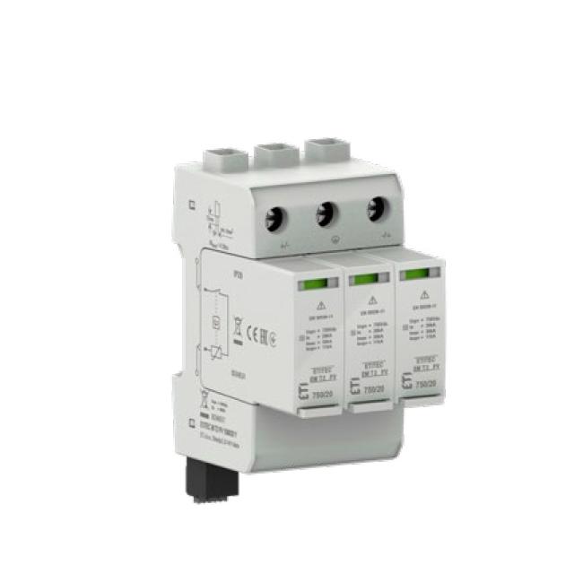 Moduł wymienny do ogran.przepięć Typ 2 (kl.C) do systemów PV MOD. EM T2 PV 550/20 002440627 ETI