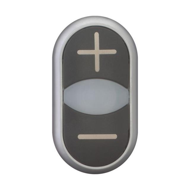 M22-DDL-S-X4/X5 Przycisk podwójny /+/-/ czarny z samopowrotem i z możliwością podświetlenia 218145 EATON