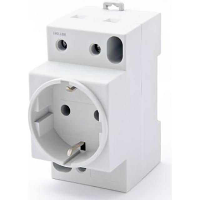 Gniazdo na szynę TH z uziemieniem wersja Schuko