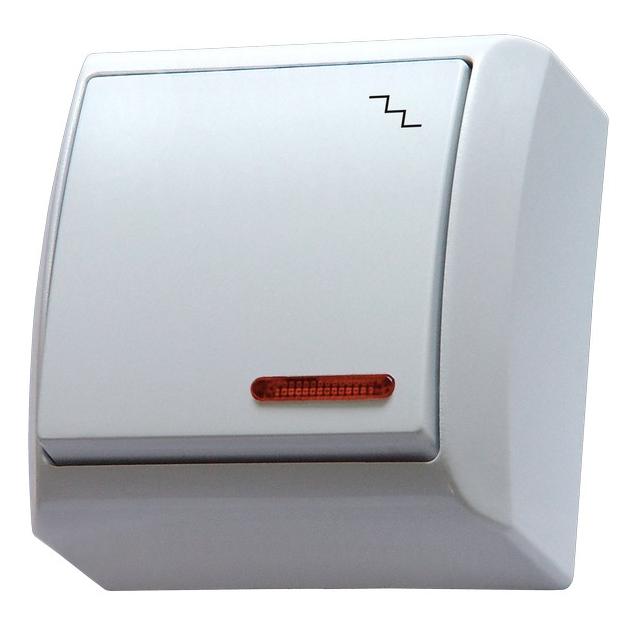 BIS Łącznik schodowy z podświetleniem pomarańczowym - kolor biały