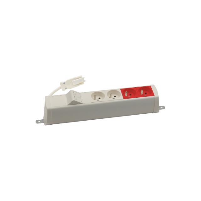 Simon 480 TS48-220E220K0-33 Listwa poszerzona 2 gn. typ E 2 gn. UPS i płytka 2xRJ45 keystone złącz 48220E220K00000-33 KONTAKT