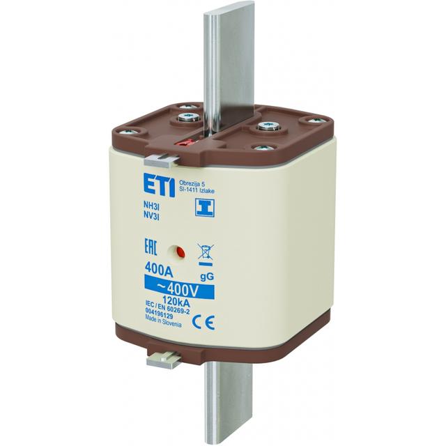 Wkładka topikowa NH zwłoczna KOMBI Zaczepy izolowane NH3/I gG 400A 400V 004196129 ETI