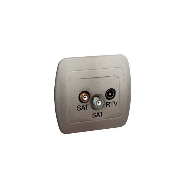Simon Akord Gniazdo antenowe SAT-SAT-RTV końcowe satynowy AZAR+SAT3.1-P2/29 KONTAKT