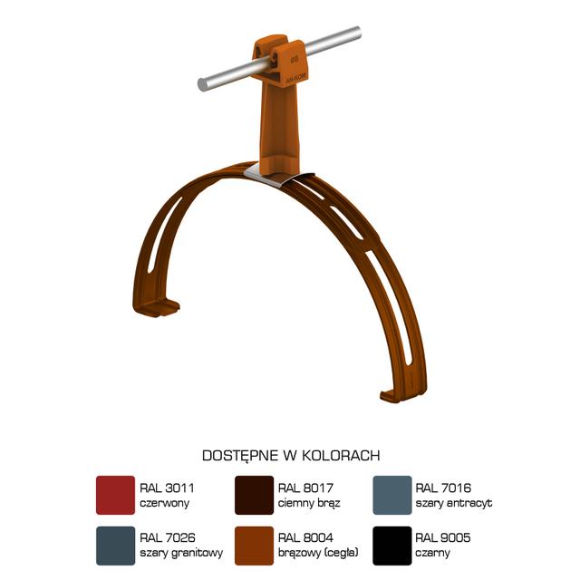 AN-14P/LA/-N Uchwyt gąsior.rozsuw.Z-zatrz. H=7cm /LA/ brązowy