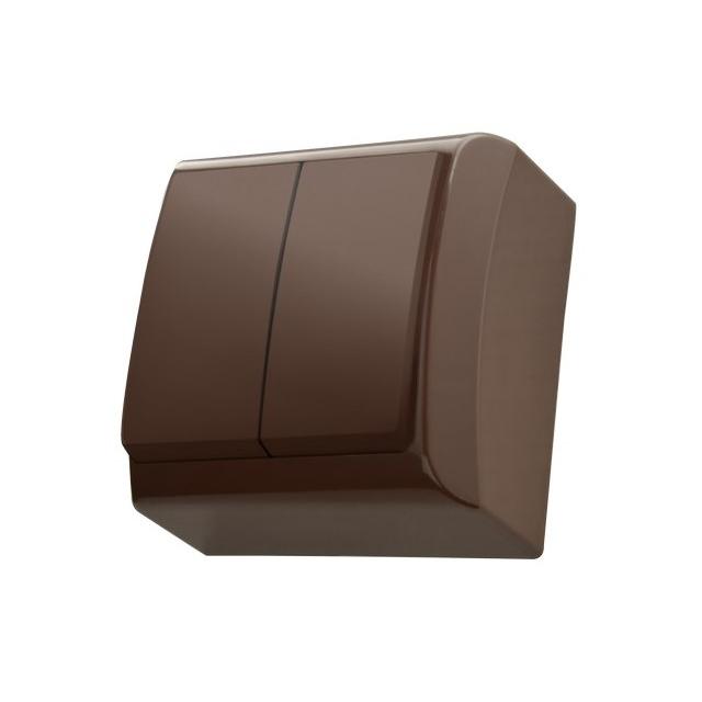 BIS Łącznik dwugrupowy świecznikowy - kolor brązowy