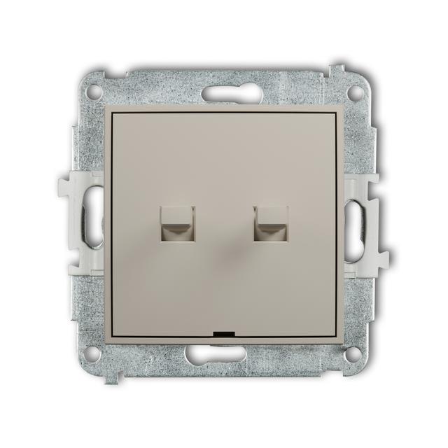 ICON Łącznik podwójny świecznikowy w stylu amerykańskim taupe 60IWPUS-2 KARLIK