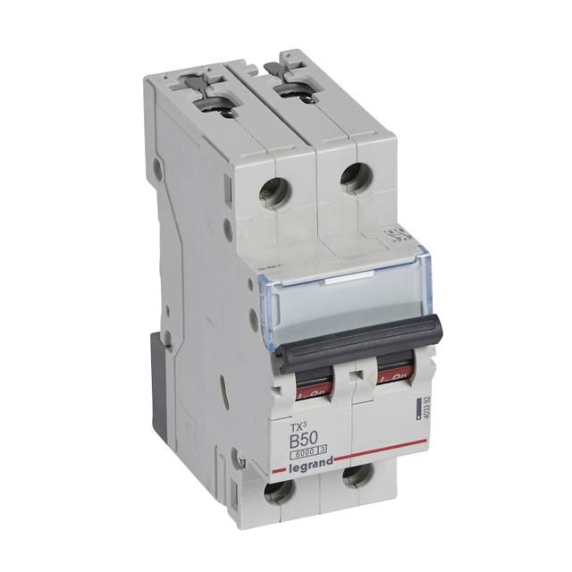 Wyłącznik Nadprądowy S 302 2P B50A 6kA TX3 403392 LEGRAND