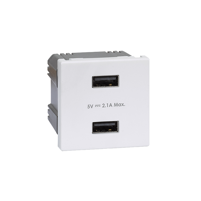 Simon Connect USB ładowarka K45 (45x45) gniazdo typ A 5V/21A czysta biel