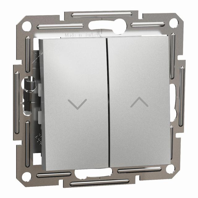 Asfora przycisk żaluzjowy zwierny bez ramki aluminium EPH1300161 Schneider