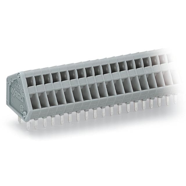 listwa zaciskowa do pł. drukowanych 16-bieg. szara raster 2,5 mm /25szt./ WAGO