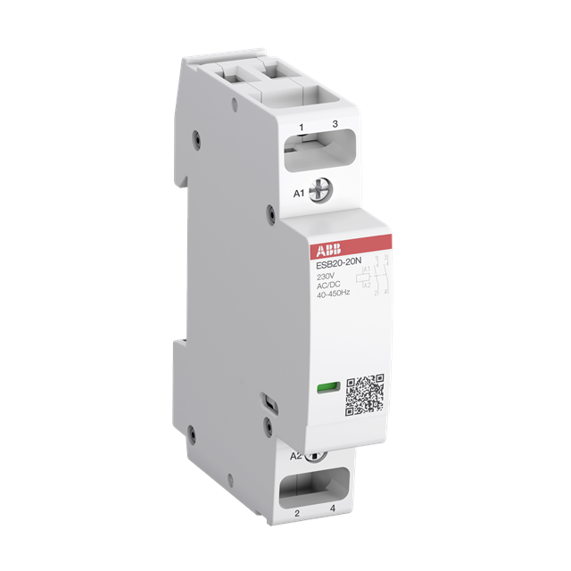 Stycznik ESB20-02N-04, 20A (AC-1/AC-7a), 9A (AC-3), 110V AC/DC, 2NC