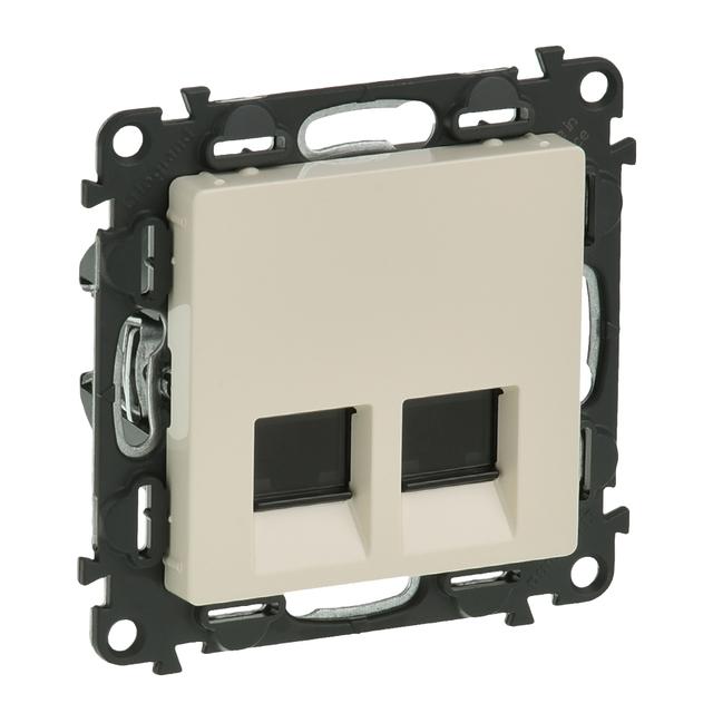 VALENA LIFE GNIAZDO 2 x RJ 45 kat. 5e FTP KREMOWE, Legrand