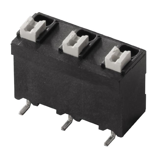 LSF-SMD 7.50/03/180 SN BK RL Zacisk płytki drukowanej, 7.50 mm, Liczba biegunów: 3, Kierunek odejścia przewodu: 180°, PUSH IN /180szt./ 1473850000 WEIDMÜLLER