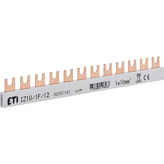 Szyna łączeniowa widełkowa 1P 63A 10mm2 (12 mod.) IZ10/1F/12 002921143 ETI
