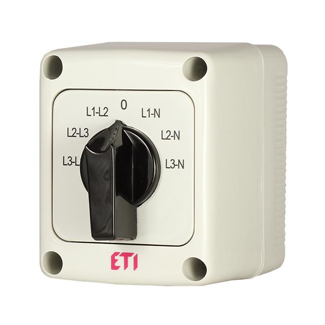 Przełącznik woltomierzowy 3f, 3f-N w obudowie CS 16 66 PN 004773201 ETI