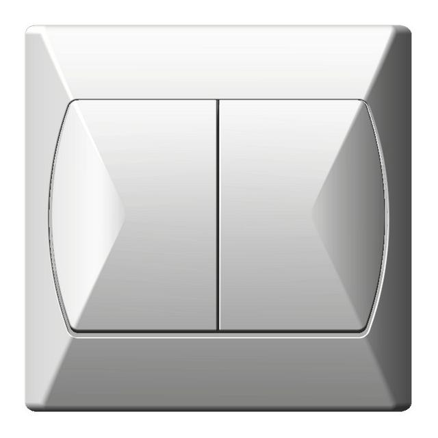 AKCENT Łącznik schodowy + jednobiegunowy - kolor biały