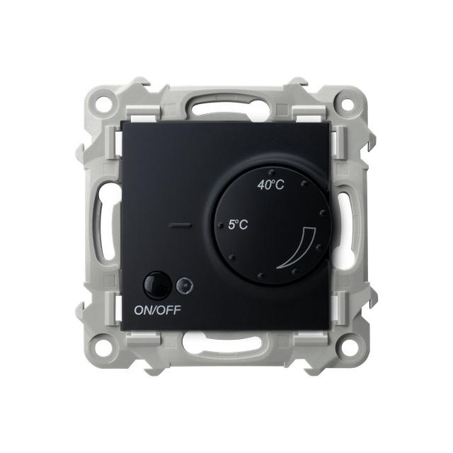 SZAFIR Regulator temperatury z czujnikiem napowietrznym - kolor czarny metalik RTP-1ZN/m/33 OSPEL