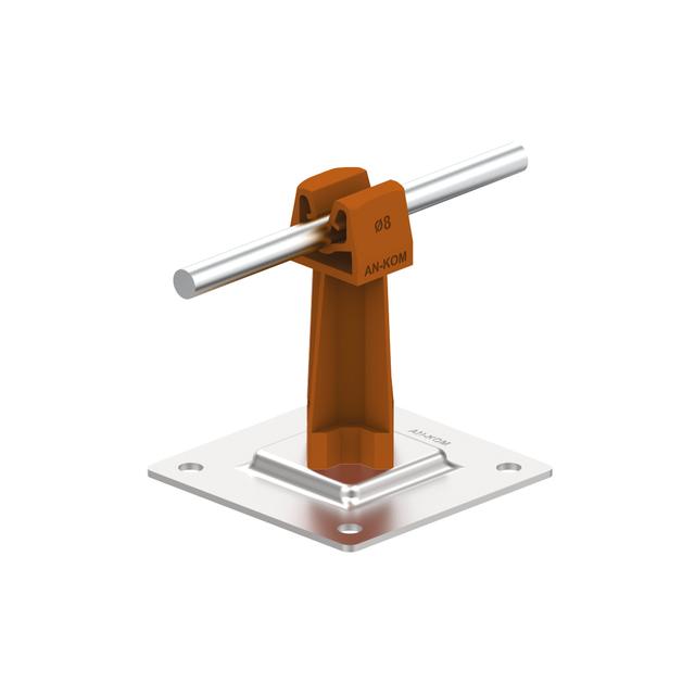 AN-11P/OH/-N Uchwyt na płytce stal.H=7cm Z-zatrz. /OH/ brązowy