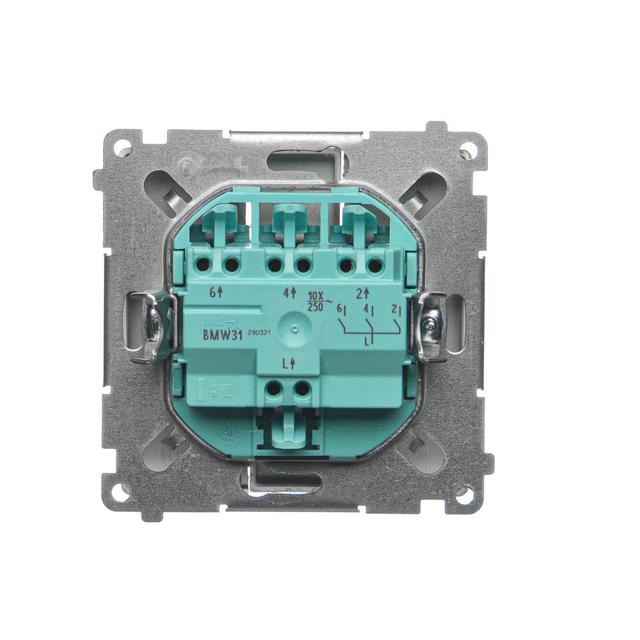 Simon Basic Łącznik potrójny 10A szybkozłączka satynowy