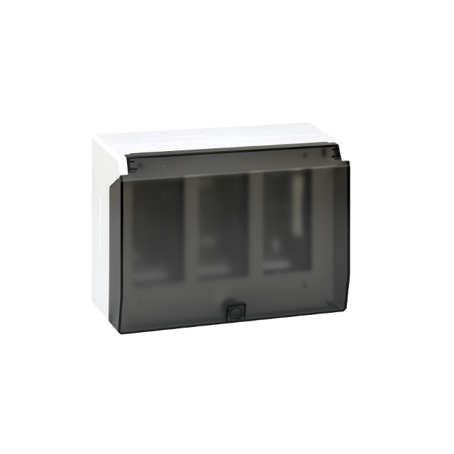 Simon Connect Obudowa natynkowa S500 z pokrywą 3-modułowa 6x K45 kompletna czysta biel