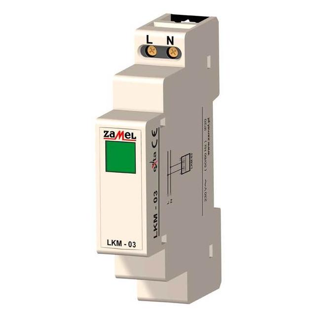 WSKAŹNIK ZASILANIA 230V LED ZIELONA TYP: LKM-03-20 EXT10000045 EXT10000045-WPL ZAMEL