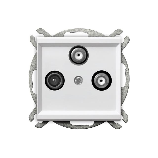 SONATA Gniazdo RTV-SAT z dwoma wyjściami SAT - kolor biały mat