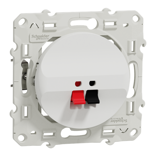 Odace, gniazdo głośnikowe pojedyncze, biały