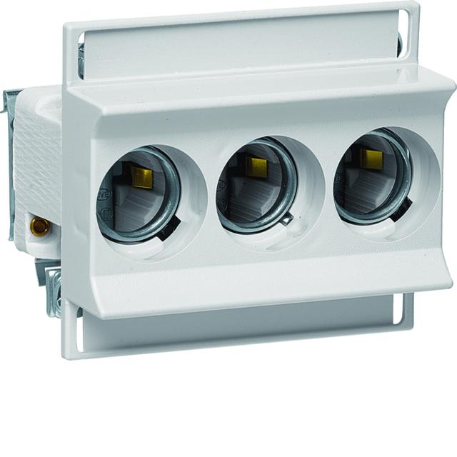 Gniazdo bezp. ceram. D02/3 E18 3P 3268/3VR 63A 400VAC TS35 zac.jarzmowe 25mm2 LD02K63-3SS HAGER