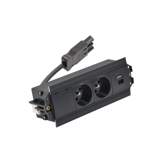 "Simon 480 TS48-510E20B00-44 Indesk 2 gn. typ E + ładowarka USB typ A+C