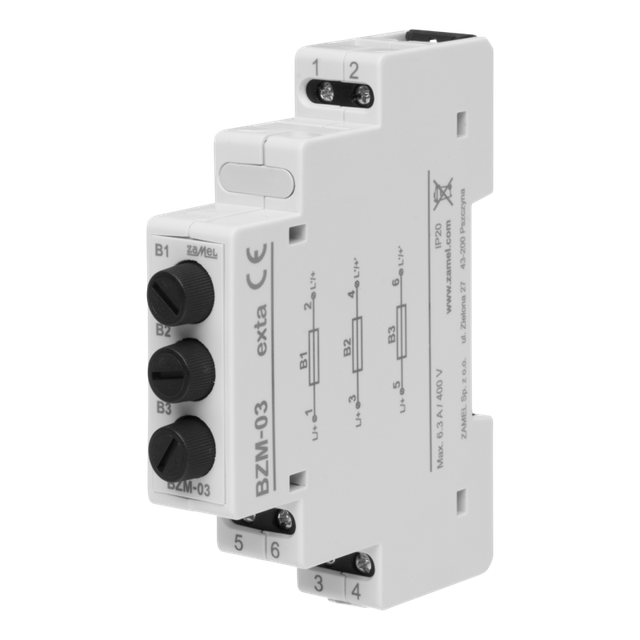 Gniazda bezpiecznikowe modułowe TYP: BZM-03