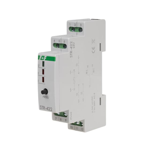 Sterownik roletowy jednoprzyciskowy STR-422 24V napięcie 24V AC/DC STR-422-24V F&F